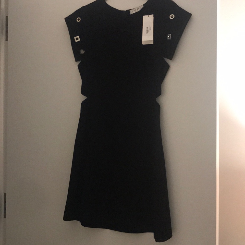 NWT Sandro Paris Cutout Dress with Silver Grommet